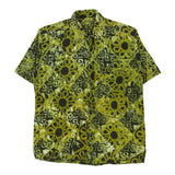 Vintage green Unbranded Patterned Shirt - mens small