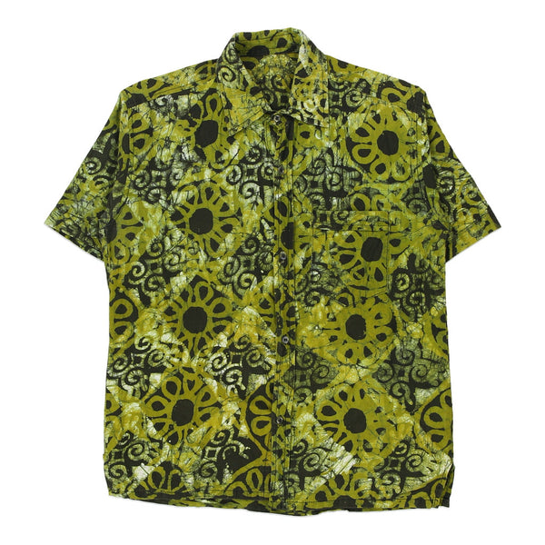 Vintage green Unbranded Patterned Shirt - mens small
