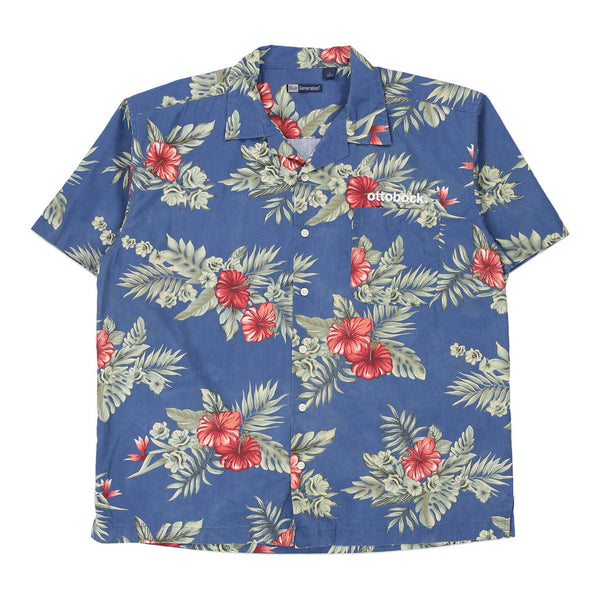 Vintage blue Ottobock Blue Generation Hawaiian Shirt - mens large