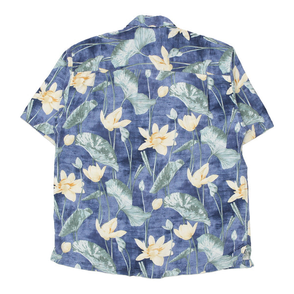 Vintage blue Tommy Bahama Patterned Shirt - mens large