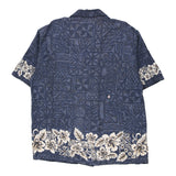 Vintage navy Quiksilver Hawaiian Shirt - mens large