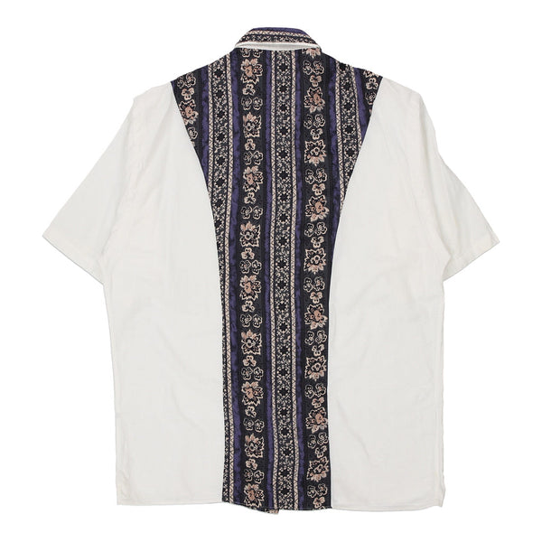 Vintage white Francis Co Patterned Shirt - mens xx-large