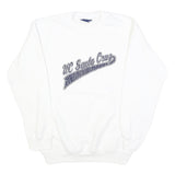 MV SPORT Mens White UC Santa Cruz Crew Neck S Cotton Blend Sweatshirt
