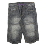 SMOG Mens Denim Blue Casual Shorts L W36 Cotton Blend Comfortable Stylish Fit