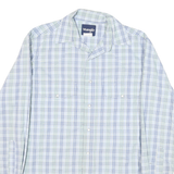 WRANGLER Mens Blue & Green Check Shirt S Casual Cotton Blend Western