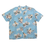 ISLAND SHORES Mens Blue Pineapple Floral Rayon Shirt 2XL Summer Casual