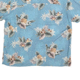 ISLAND SHORES Mens Blue Pineapple Floral Rayon Shirt 2XL Summer Casual