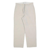 PACIFIC WAVES Womens Cotton Blend White Regular Straight Trousers W32 L27 Casual