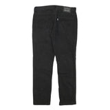 LEVI'S Mens Cotton Blend Black Slim Straight Trousers W34 L29 Casual Zip Cotton