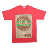 PRO ATHLETIC Mens Red USA Graphic T-Shirt L Short Sleeve Crew Neck California