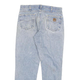 CARHARTT Mens Jeans Blue Relaxed Straight Denim Light W34 L31 Workwear
