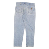 CARHARTT Mens Jeans Blue Relaxed Straight Denim Light W34 L31 Workwear