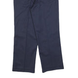 REED Mens Cotton Blend Navy Regular Straight Trousers W32 L27 Classic Zip