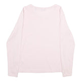 GANT Womens Pink Long Sleeve Crew Neck Cotton T-Shirt M Stylish Comfort