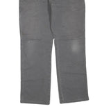 DICKIES Mens Cotton Blend Grey Regular Straight Trousers W34 L30 Workwear Zip