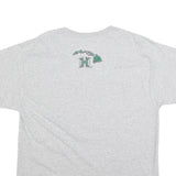 HANES Mens Grey Hawaii Warriors Football Graphic T-Shirt L Short Sleeve Crew