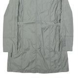 ARMANI JEANS Womens Grey Cotton Blend Button Jacket S Plain Lightweight Stylish