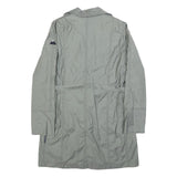 ARMANI JEANS Womens Grey Cotton Blend Button Jacket S Plain Lightweight Stylish