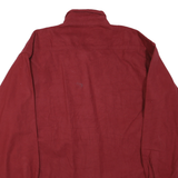 ST JOHN'S BAY Mens Red Cotton Blend Shirt XL Button Long Sleeve Casual