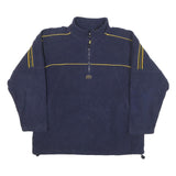 STARTER Womens Navy Blue Patterned Crew Neck Basic Knit L Jumper Polyester Blend