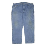 DICKIES Mens Regular Blue Denim Jeans W46 L32 Workwear Straight Cotton Blend Zip