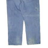 DICKIES Mens Regular Blue Denim Jeans W46 L32 Workwear Straight Cotton Blend Zip