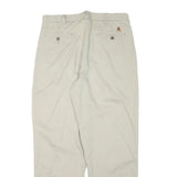 TOMMY HILFIGER Mens Cotton Blend Beige Relaxed Straight Trousers W32 L29 Casual