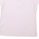 NAUTICA Womens Pink Short Sleeve Plain Polo Shirt L Cotton Blend Casual