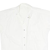 CARRERA Womens White Shirt M Cotton Blend Casual Button-Up Short Sleeve