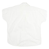 CARRERA Womens White Shirt M Cotton Blend Casual Button-Up Short Sleeve