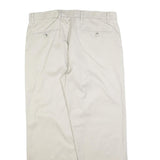 DOCKERS Mens Cotton Blend Cream Regular Fit Straight Leg Trousers W34 L29