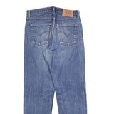 LEVI'S 522 02 Mens Jeans Blue Regular Straight Denim Medium W32 L32 Button Fit