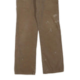 DICKIES Womens Regular Fit Brown Cotton Blend Straight Leg Trousers W32 L32