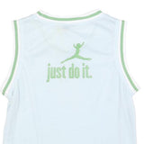 NIKE Girls Light Blue & Green Sleeveless Jersey M Just Do It