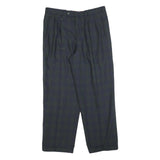 WESTBURY Mens Wool Blend Black Relaxed Straight Trousers W32 L28 Classic Smart