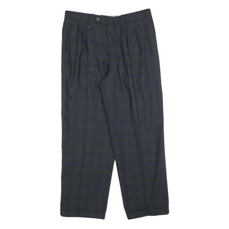 WESTBURY Mens Wool Blend Black Relaxed Straight Trousers W32 L28 Classic Smart