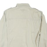 ROCKY Mens Beige Shirt L Cotton Blend Casual Long Sleeve Button Closure