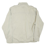 ROCKY Mens Beige Shirt L Cotton Blend Casual Long Sleeve Button Closure