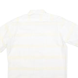 HIT FASHION Mens White Shirt S Cotton Blend Casual Short Sleeve Button Pocket
