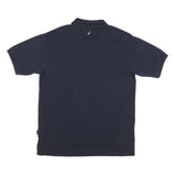 NAUTICA Mens Navy Blue Short Sleeve Plain XL Cotton Blend Polo Shirt