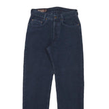 MARLBORO Mens Cotton Blend Navy Regular Fit Straight Leg Trousers W26 L32