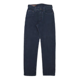 MARLBORO Mens Cotton Blend Navy Regular Fit Straight Leg Trousers W26 L32