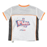 NFL Mens White & Orange Bengals Graphic T-Shirt M Short Sleeve V-Neck Sportswear