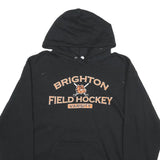 CHAMPION Mens Black Brighton Field Hockey Varsity Pullover Hoodie L Cotton Blend