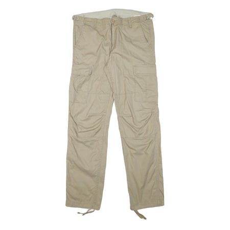 CARHARTT Mens Cotton Blend Beige Workwear Regular Straight Trousers W32 L31