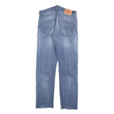 LEVI'S 501 Mens Jeans Blue Regular Straight Denim Medium W32 L30 Classic Button