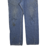 LEVI'S 505 Mens Blue Cotton Regular Straight Denim Stone Wash Jeans W34 L29