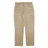 CARHARTT Mens Cotton Blend Beige Relaxed Fit Straight Trousers W34 L34 Workwear