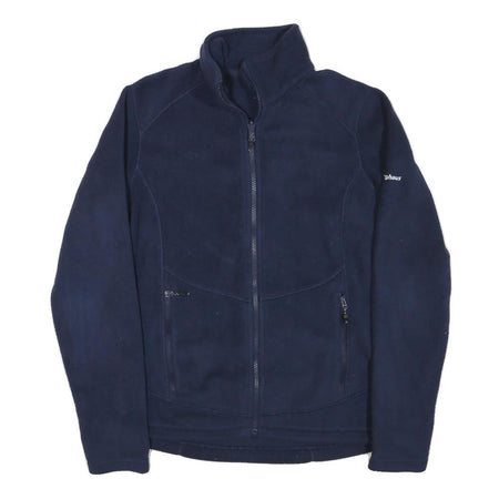 BERGHAUS Womens Navy Blue Jacket S Polyester Blend Zip Plain Outdoor Fleece