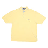 TOMMY HILFIGER Mens Yellow Basic Short Sleeve Polo Shirt 2XL Cotton Blend